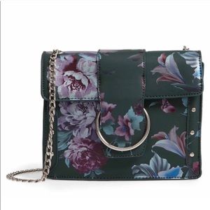 Leith green and floral purse